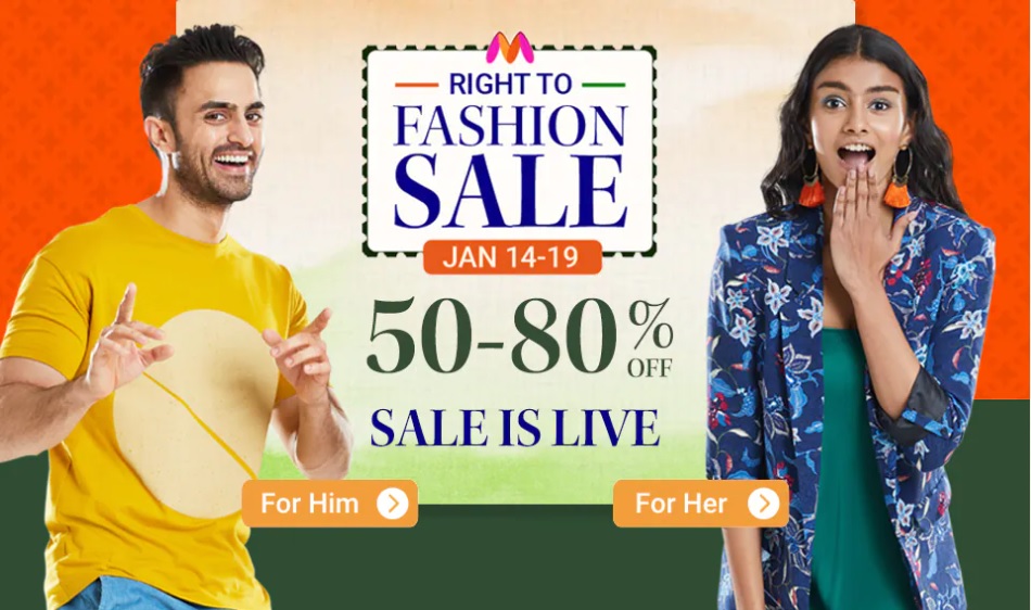 Myntra Right To Fashion Sale 14th19th Jan 2023 Republic Day Offers